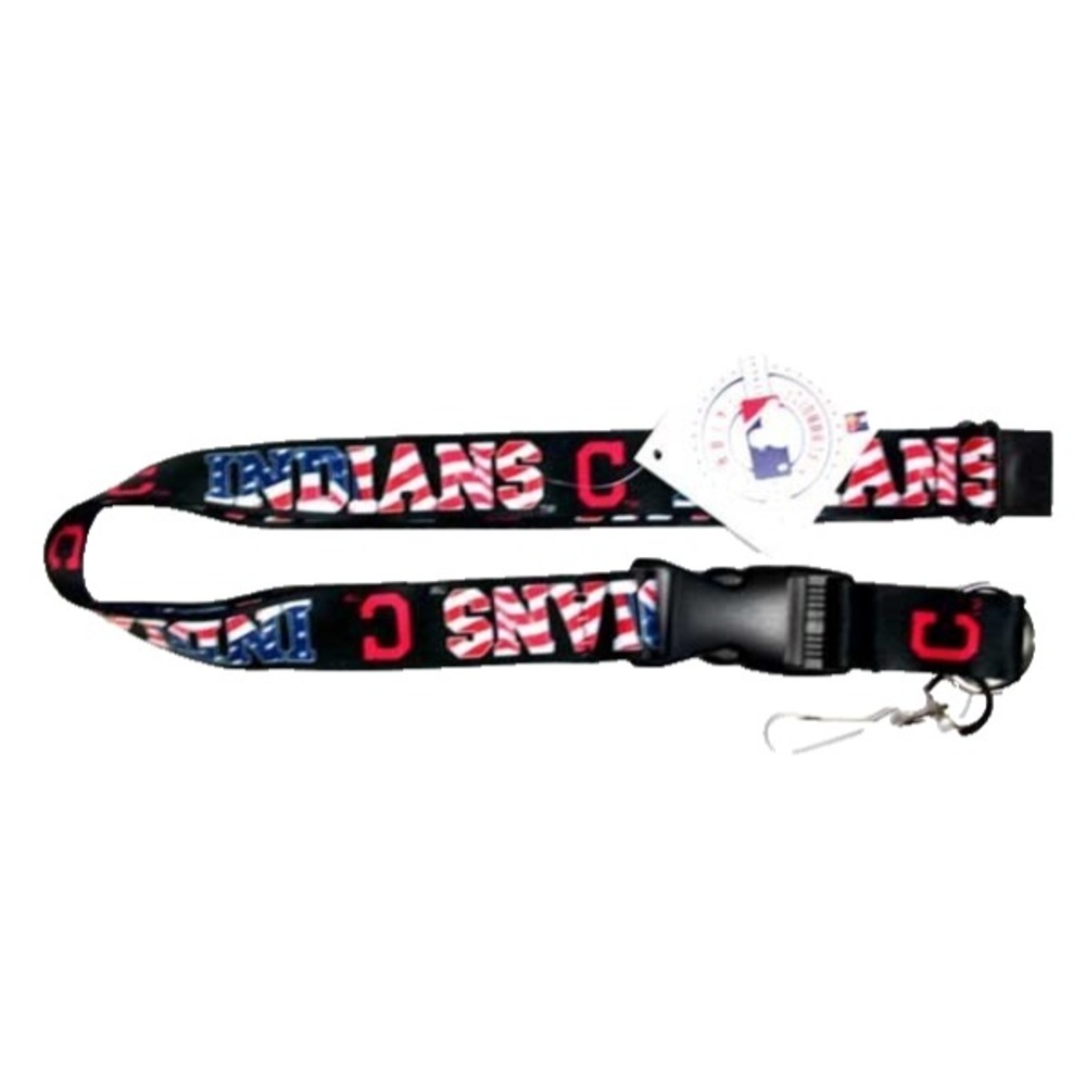 Celebrate USA 250 Years w/Cleveland Indians Lanyard Keychain USA Stars & Stripes